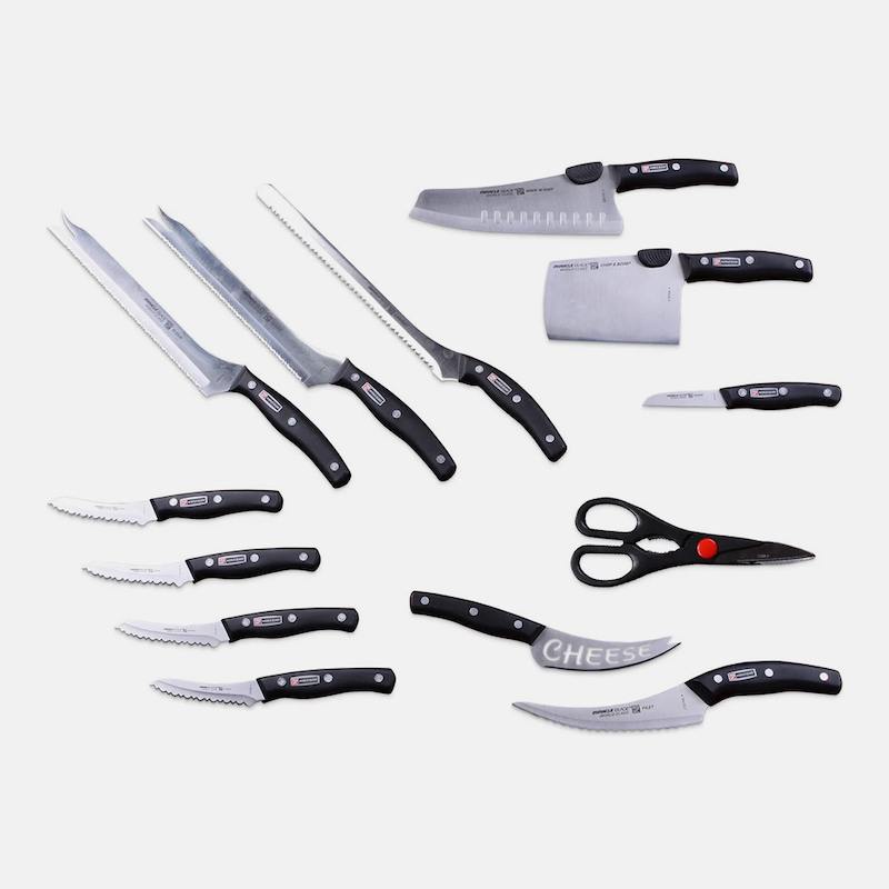 Набор кухонных ножей 13 в 1 + Точилка для ножей