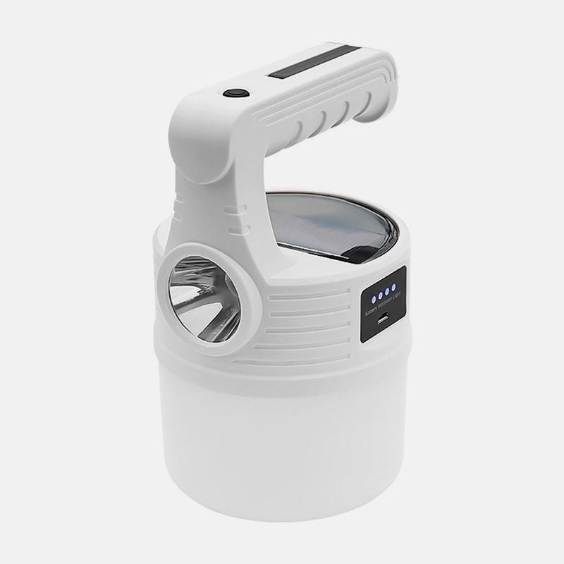 Подвесная ручная лампа фонарь на аккумуляторе с солнечной панелью