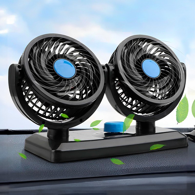 Двойной автомобильный вентилятор F30 на 360 градусов 12V