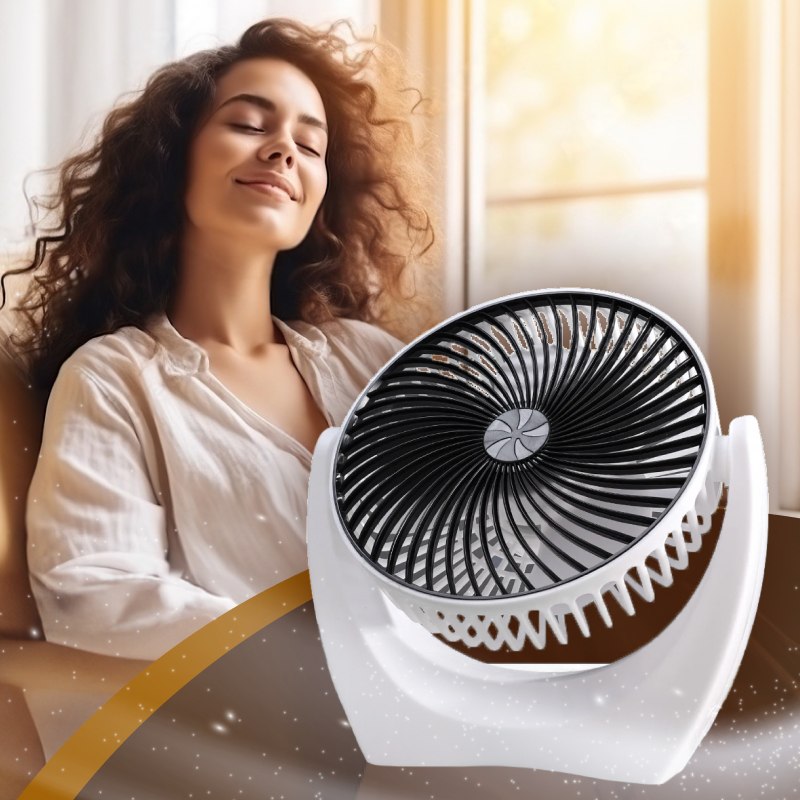 Настольный аккумуляторный вентилятор USB Fan Portable F138 с наклоном