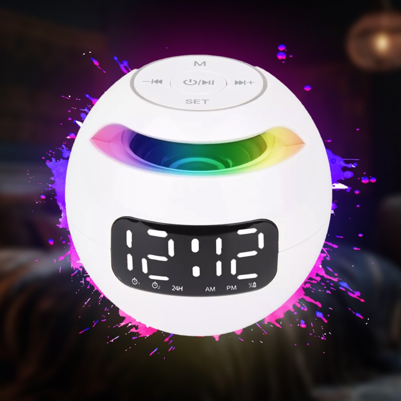 Портативный FM-радиоприемник с часами и подсветкой K12 + Bluetooth колонка