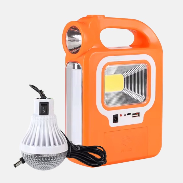 Фонарь аккумуляторный 6399-А на солнечной батарее с PowerBank + LED лампа