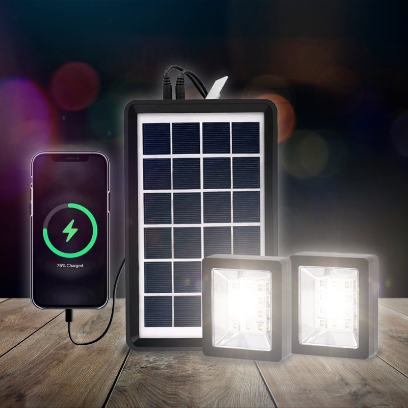 Автономная система освещения и зарядки мобильных устройств EP-05 с солнечной панелью