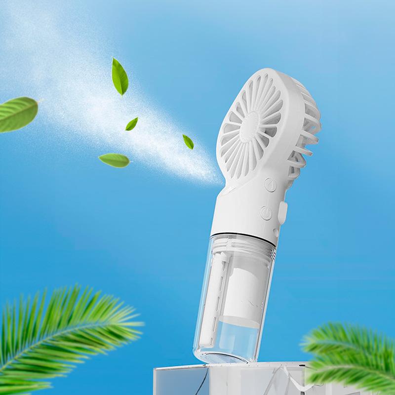 Портативный ручной вентилятор с распылителем воды