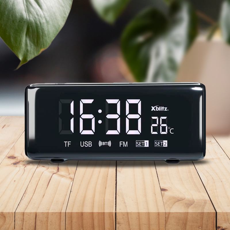 Портативная Bluetooth-колонка с часами, радио, PowerBank, TG174