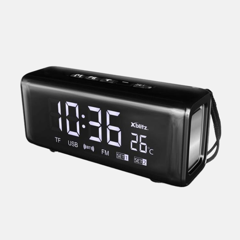 Портативная Bluetooth-колонка с часами, радио, PowerBank, TG174