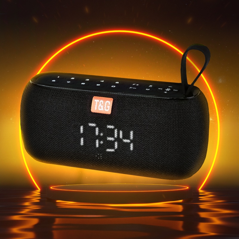 Портативная Bluetooth колонка TG177 с радио, часами и Power Bank
