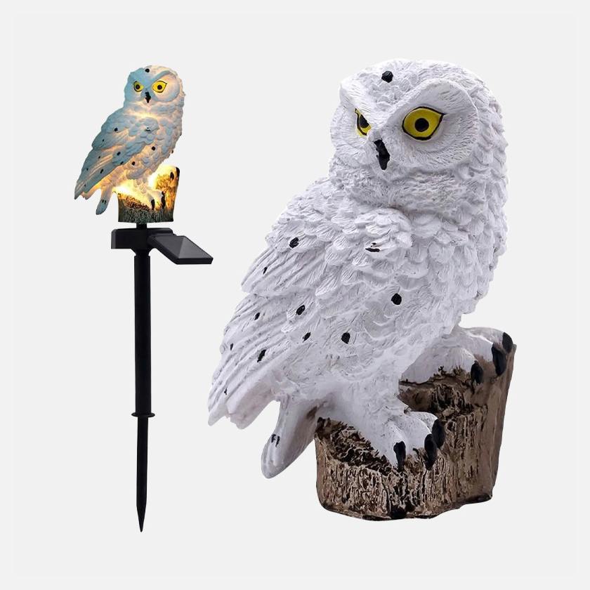 Светильник садовый Сова с солнечной панелью