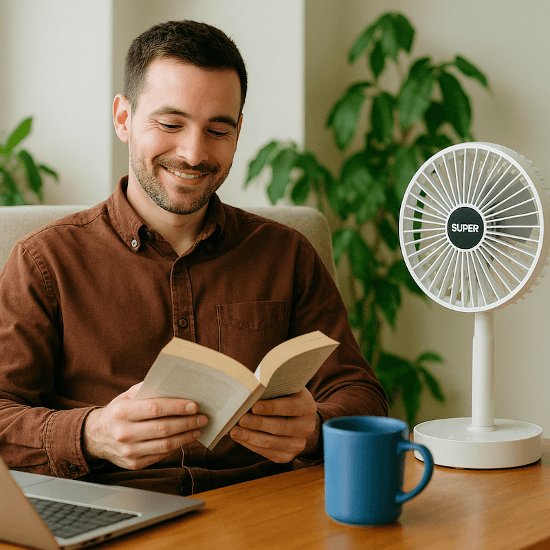 Складной мини-вентилятор с USB-зарядкой WX 6505 летний бесшумный