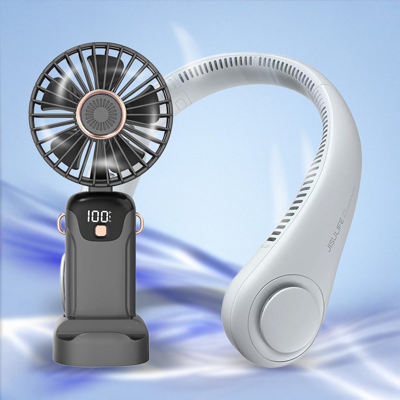 Портативный вентилятор на шею NECK FAN + Ручной мини вентилятор от USB